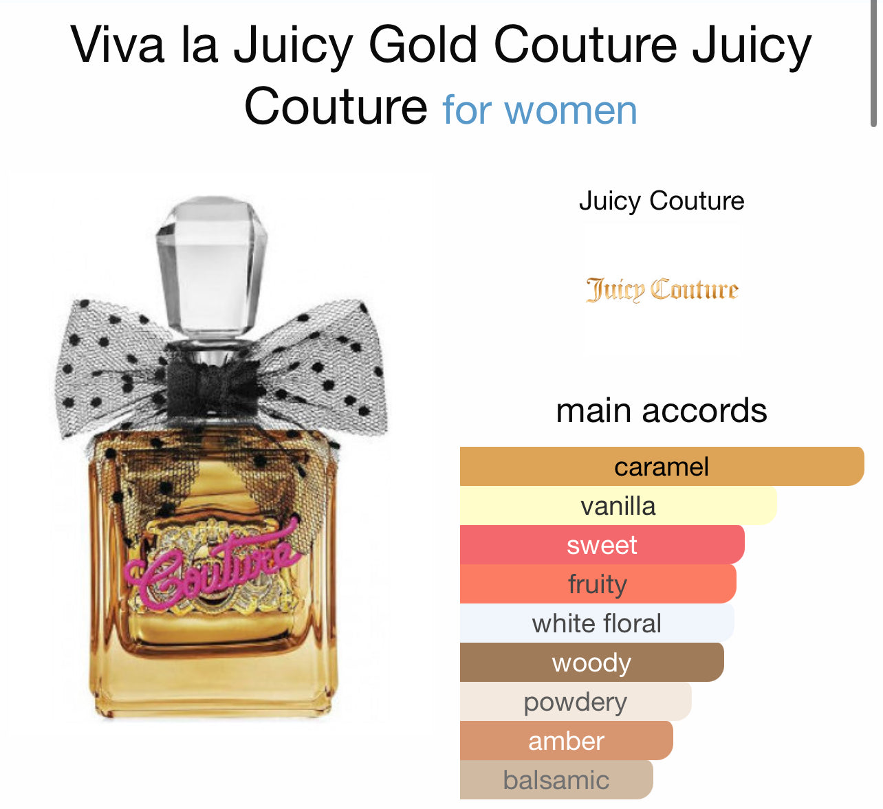 Juicy Couture Viva La Juicy Gold Couture EDP Sample/Decant